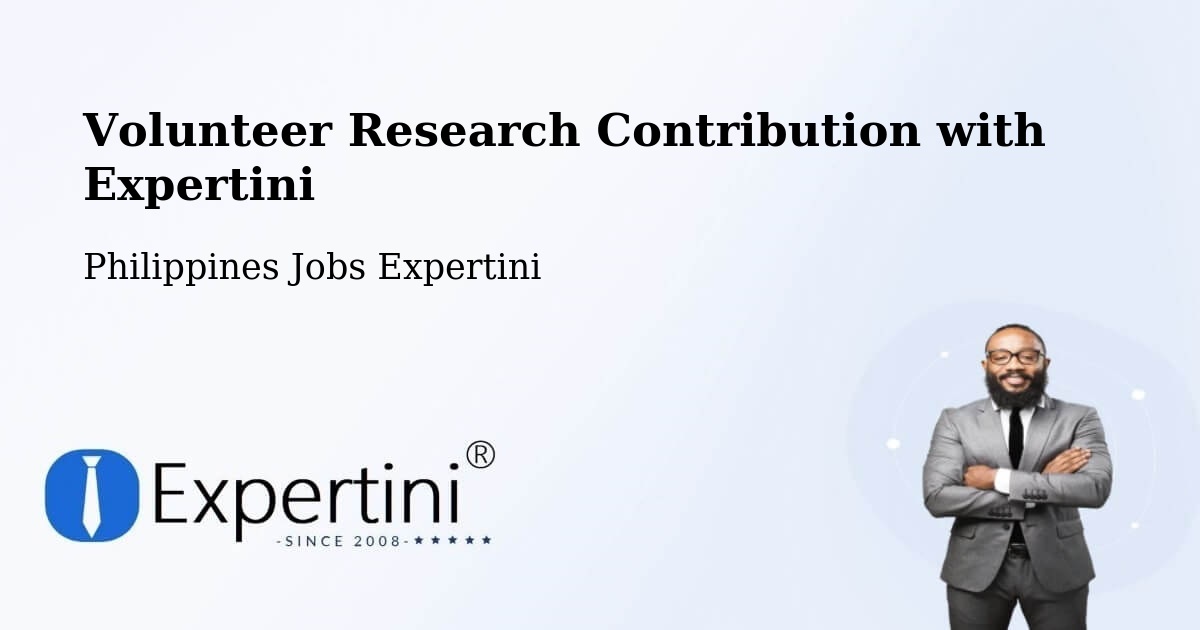 Volunteer Research Contribution Program – Gammad - Philippines Jobs Expertini